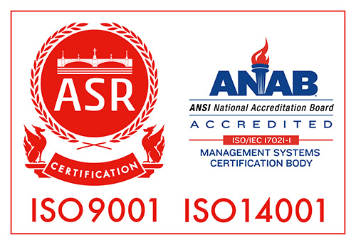 ISO9001と14001 認証マーク